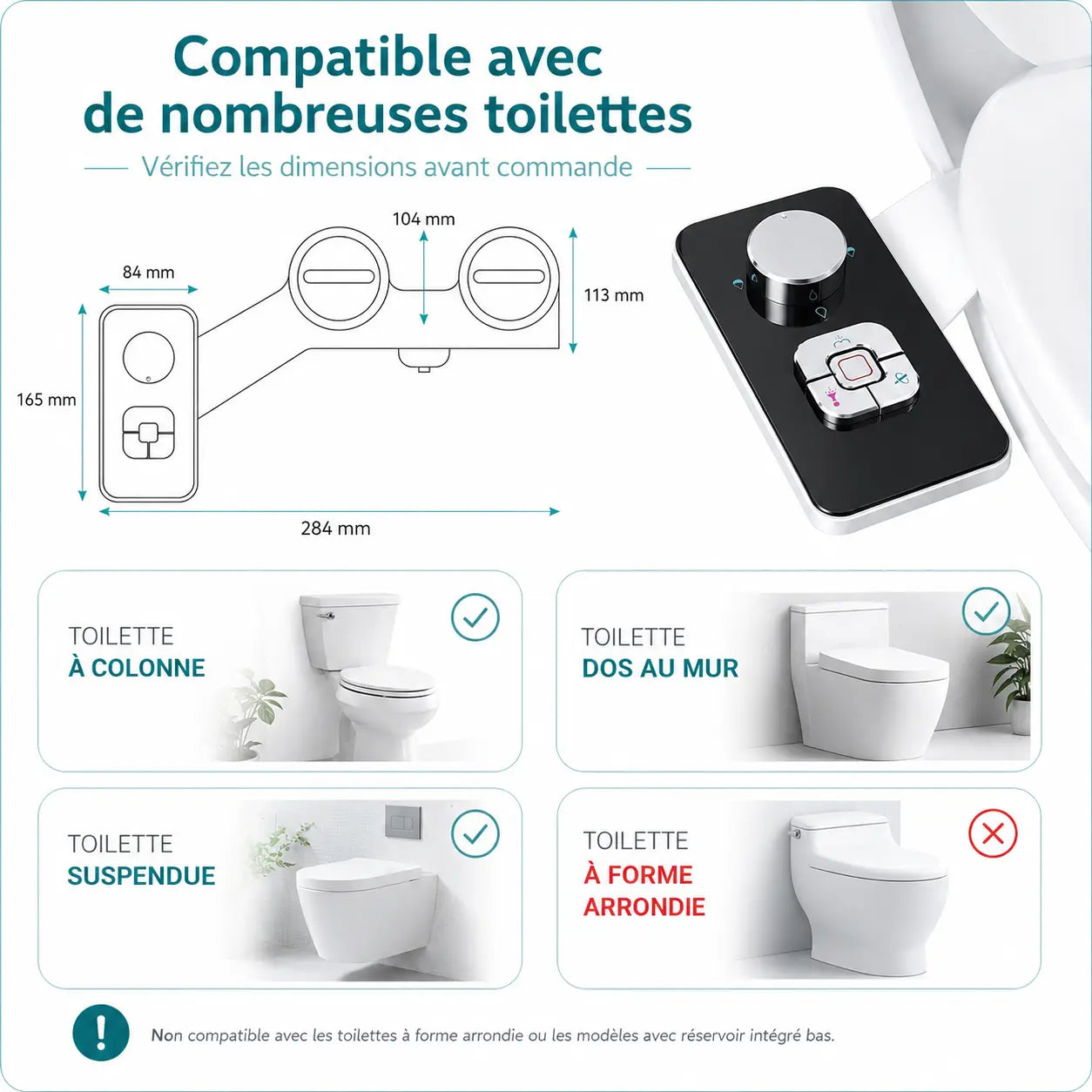 FreshWC™ — Kit bidet WC sans électricité